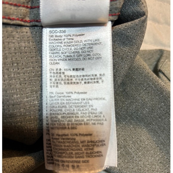 Marmot Mens Long Sleeve Button Up Hiking Shirt Grey Size Med Patterned Flip Cuff - Picture 10 of 11